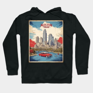 Austin Texas United States of America Tourism Travel Vintage Hoodie